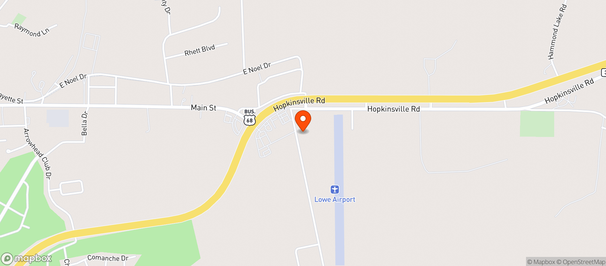 Map showing Trigg County Liquors