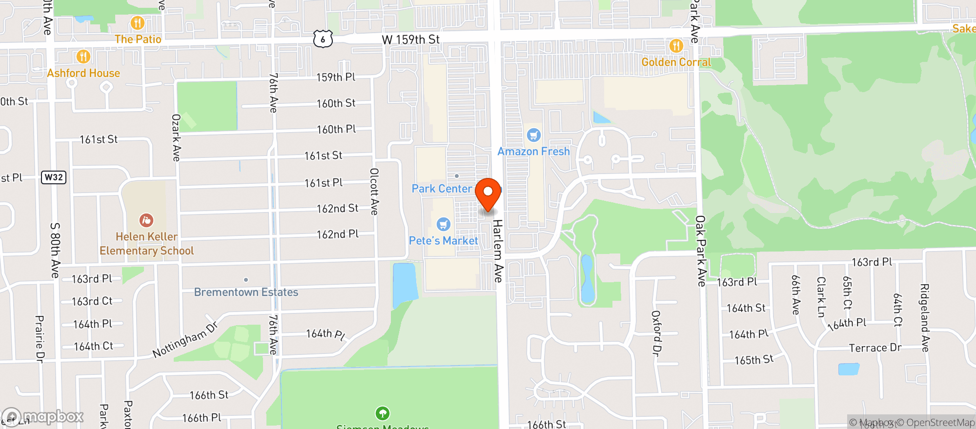 Map showing Ascend - Tinley Park