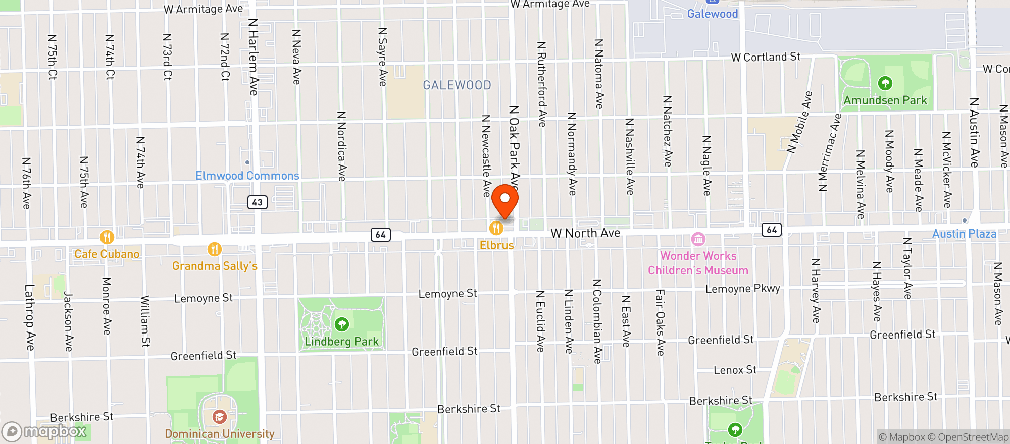 Map showing 7-eleven #33921 - Elmwood Park