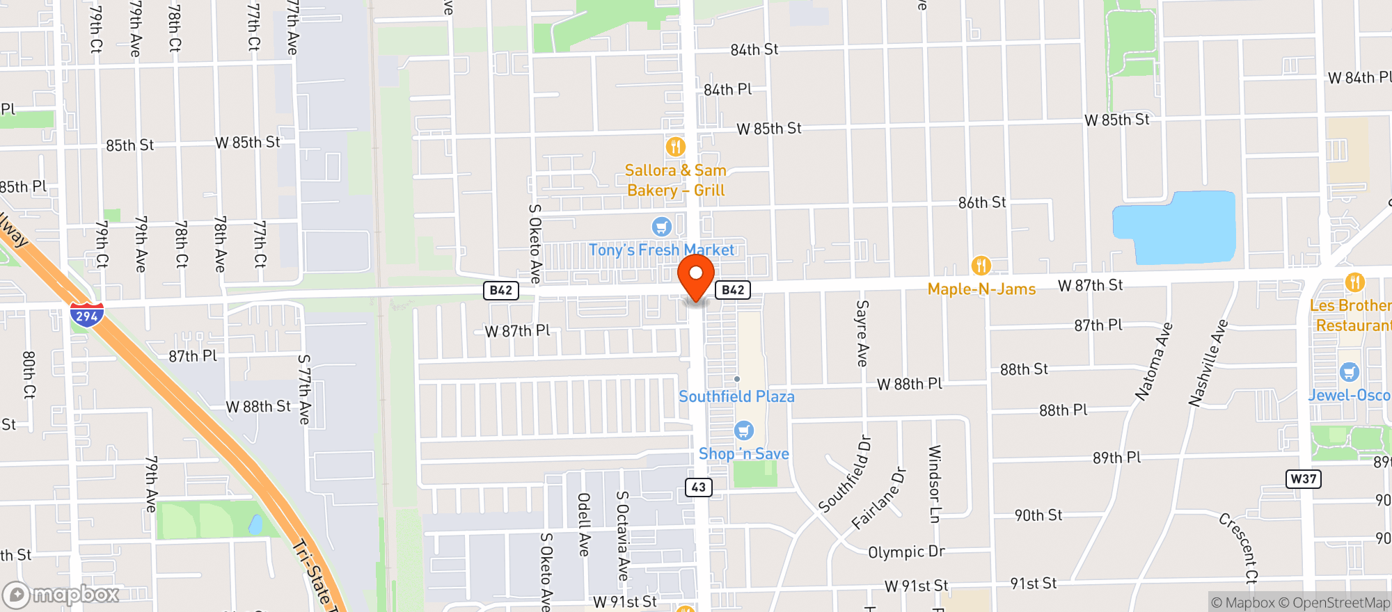 Map showing Circle K