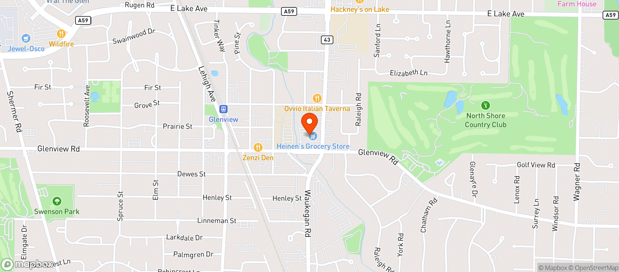 Map showing HEINENS
