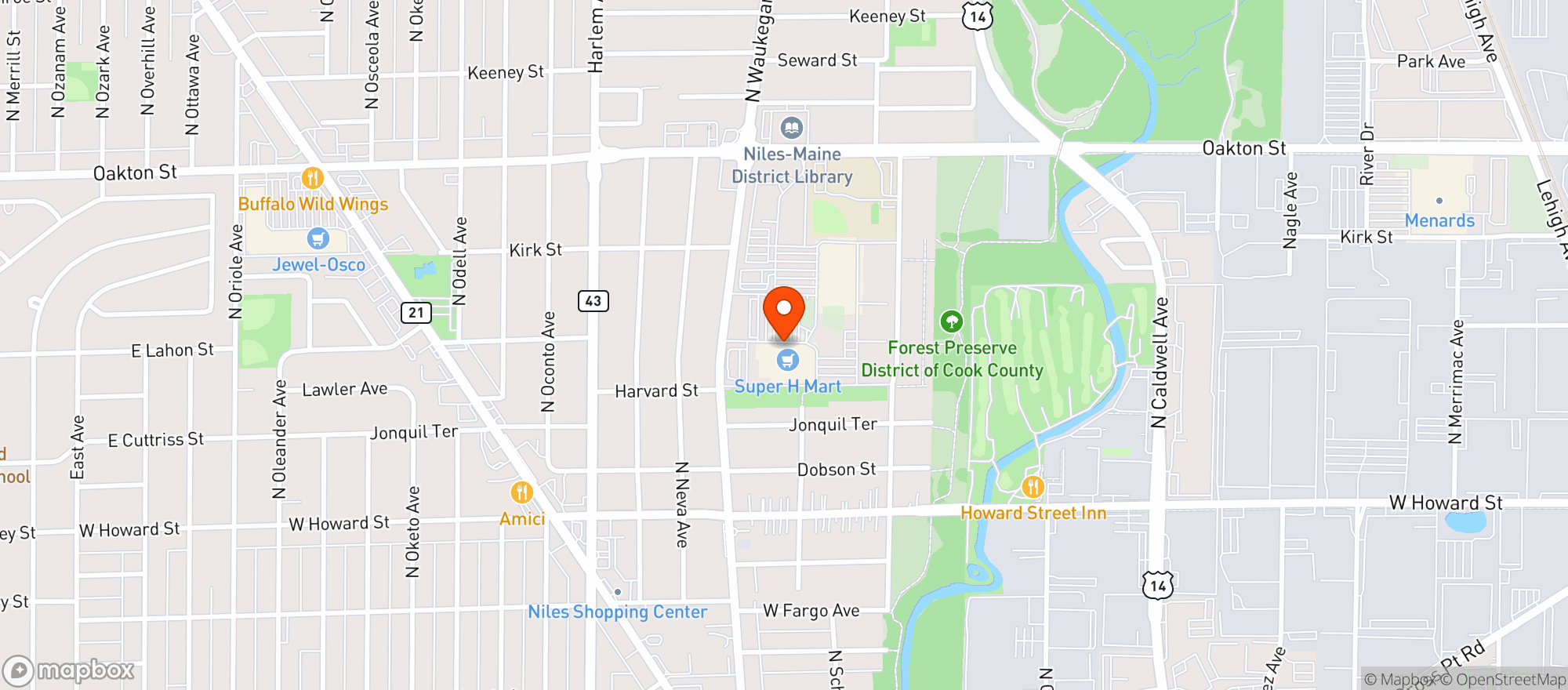 Map showing Super H
