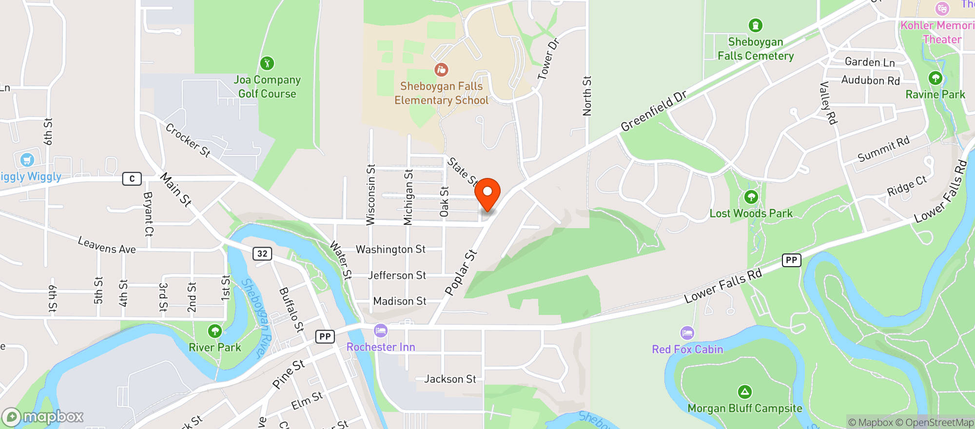 Map showing J Mart / BP