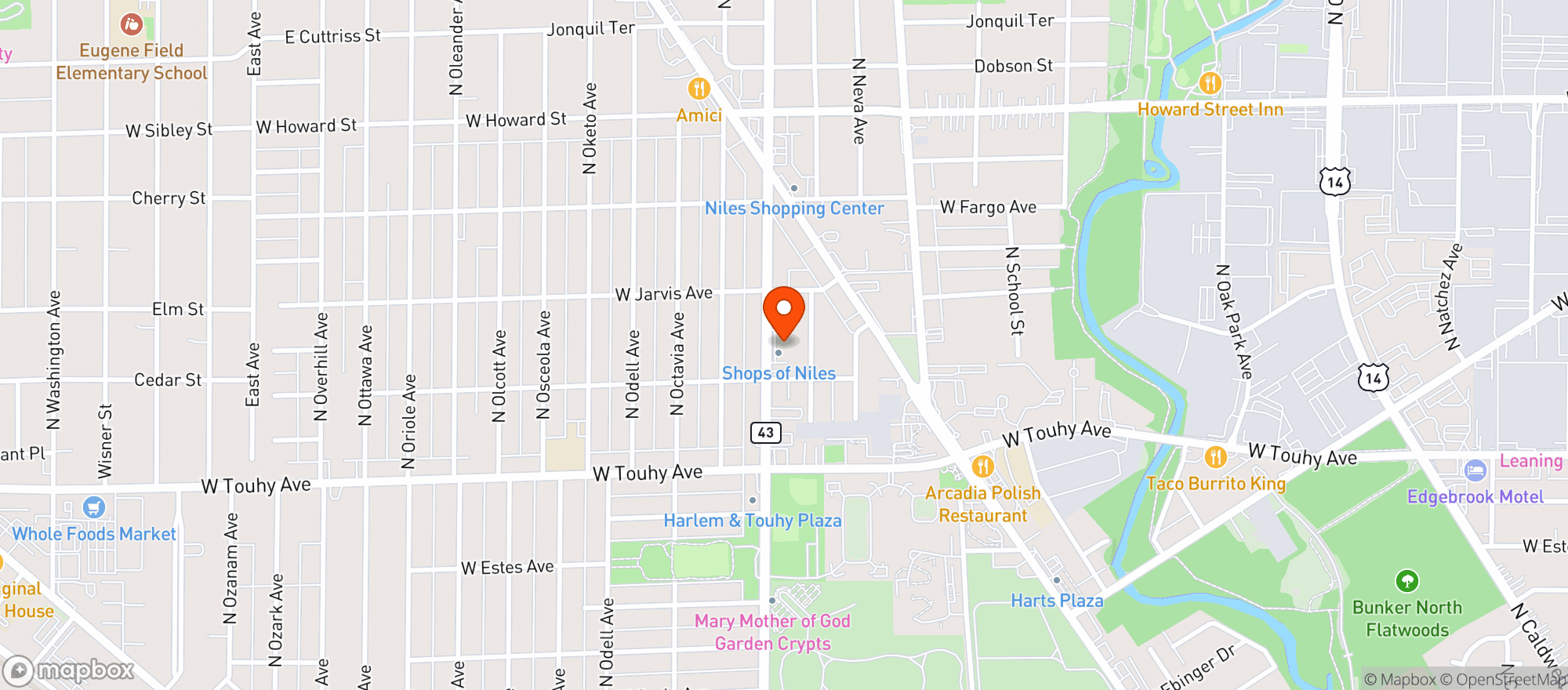 Map showing Armanetti Beverage Mart