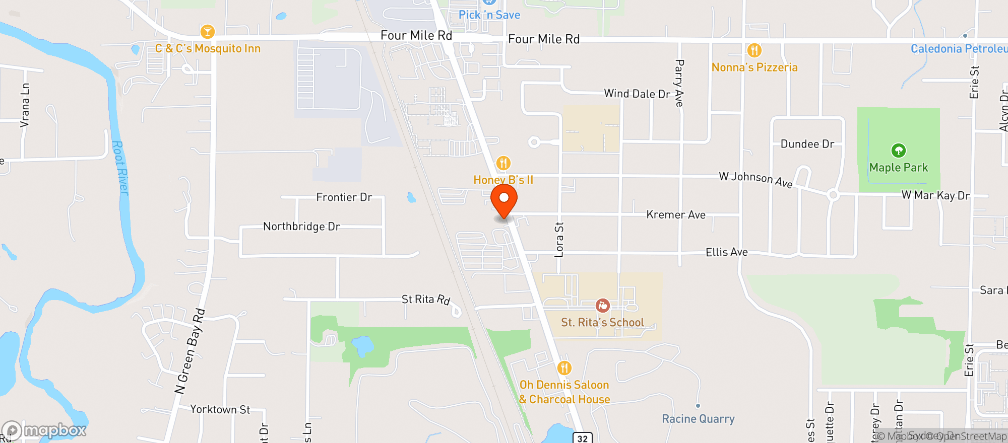 Map showing Arbee's Liquor Store