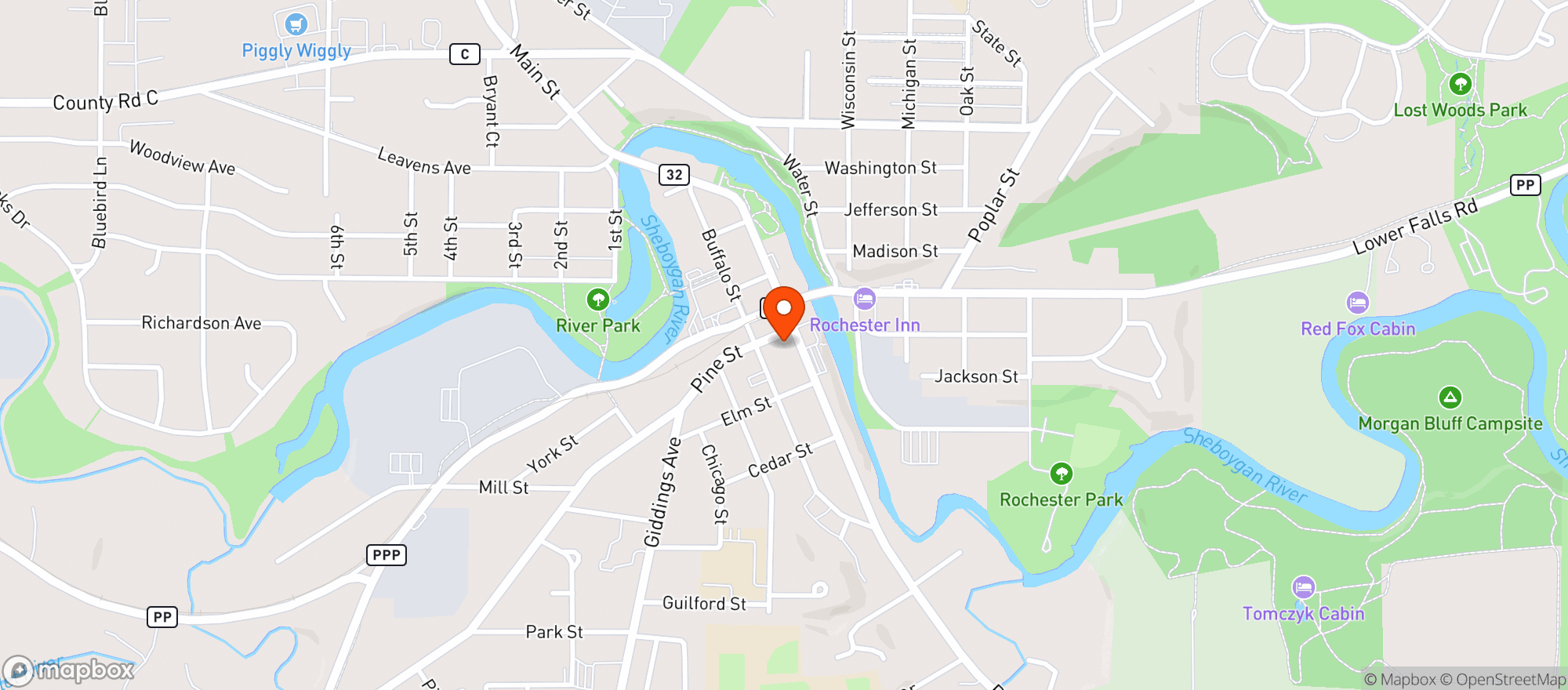Map showing Bread + Bean Eatery