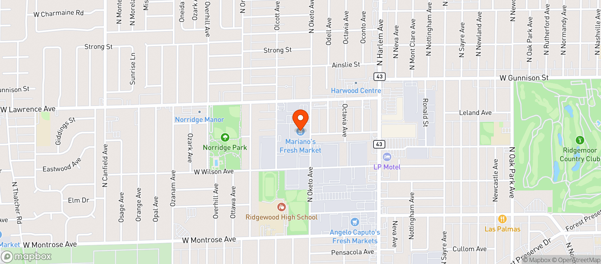 Map showing Mariano's