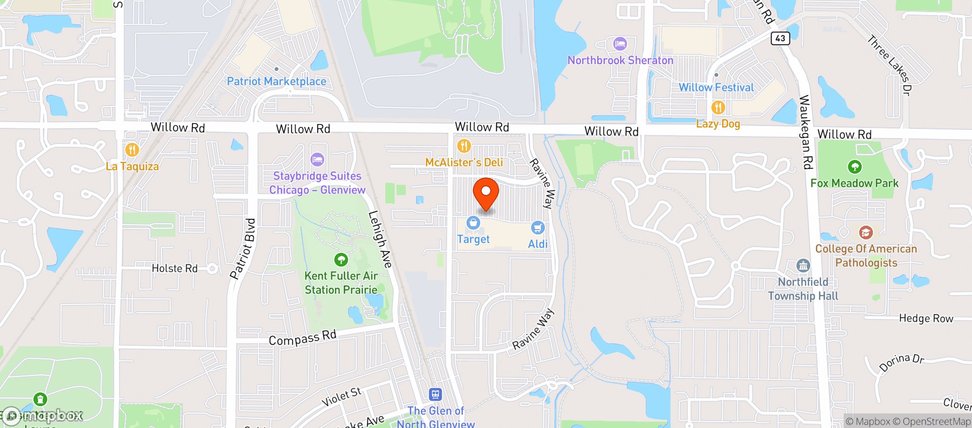 Map showing Target