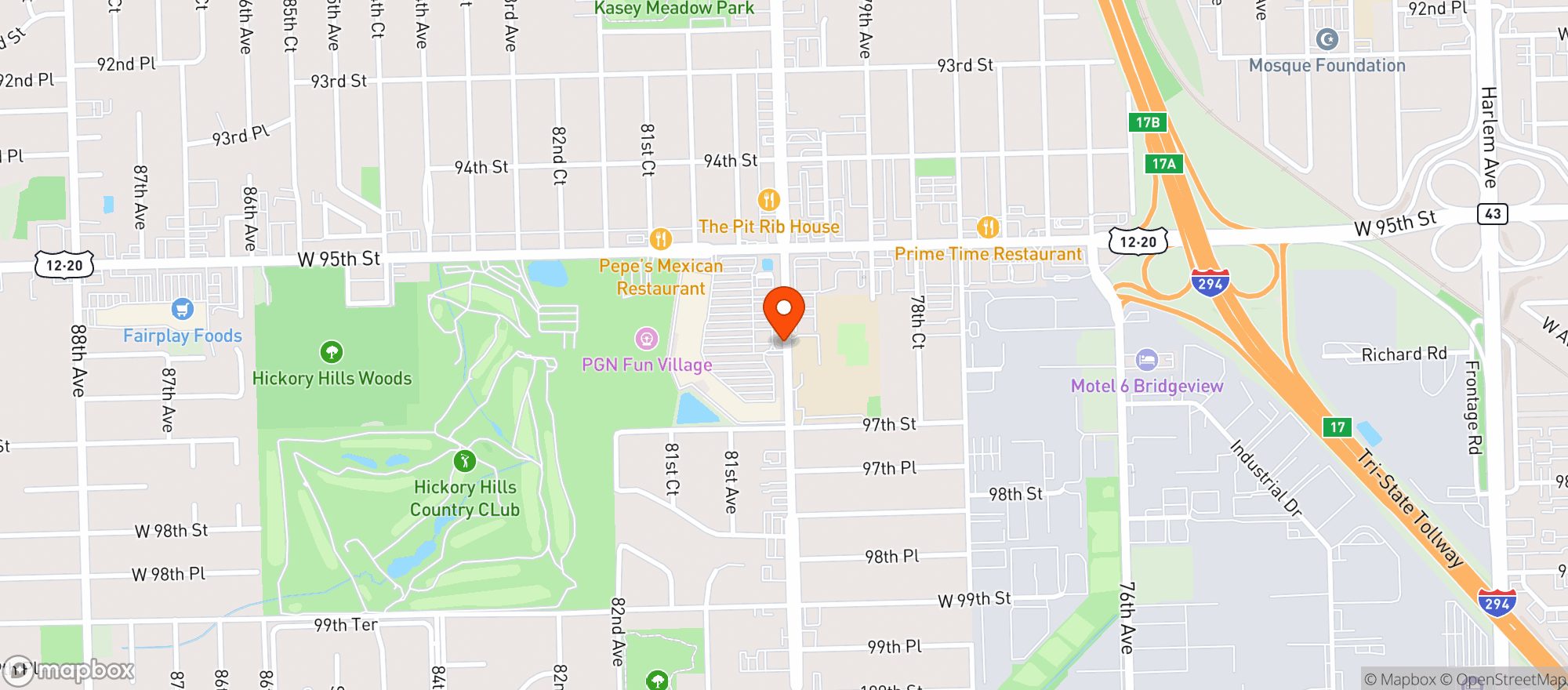 Map showing Jewel Osco