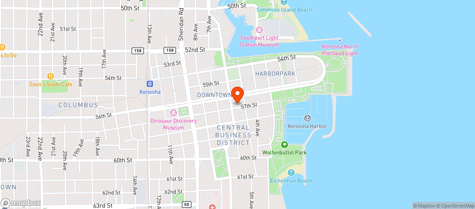 Map showing Interlude Ii Bar + Grill