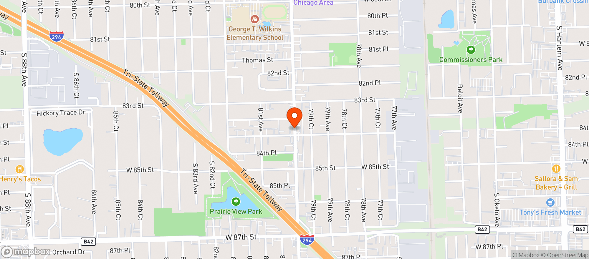Map showing Quick Mart