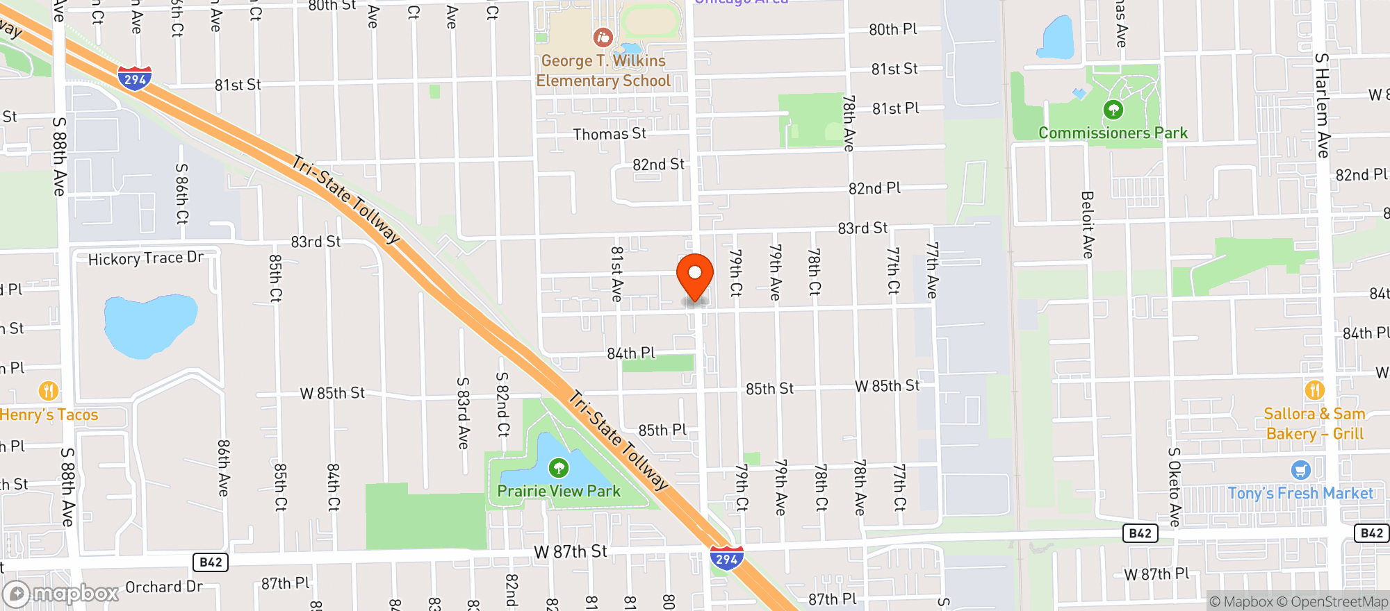 Map showing United Liquors