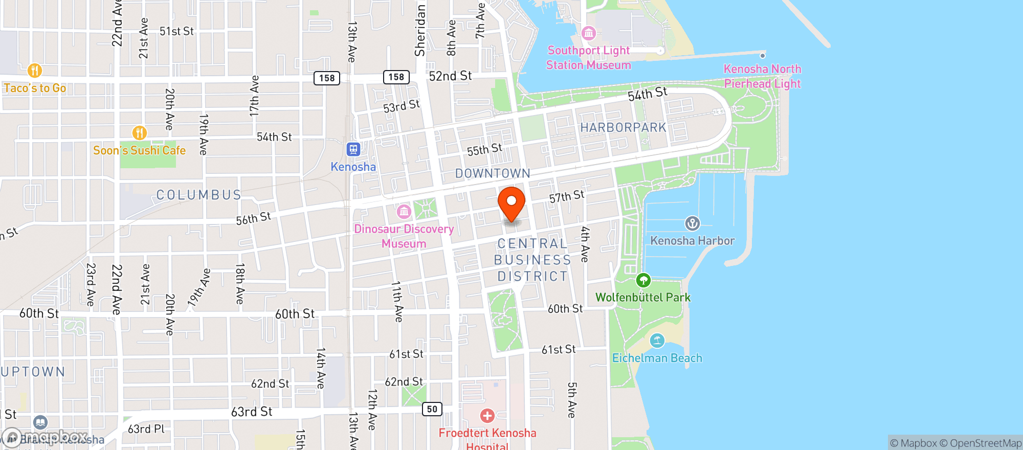 Map showing Public Brewing Company