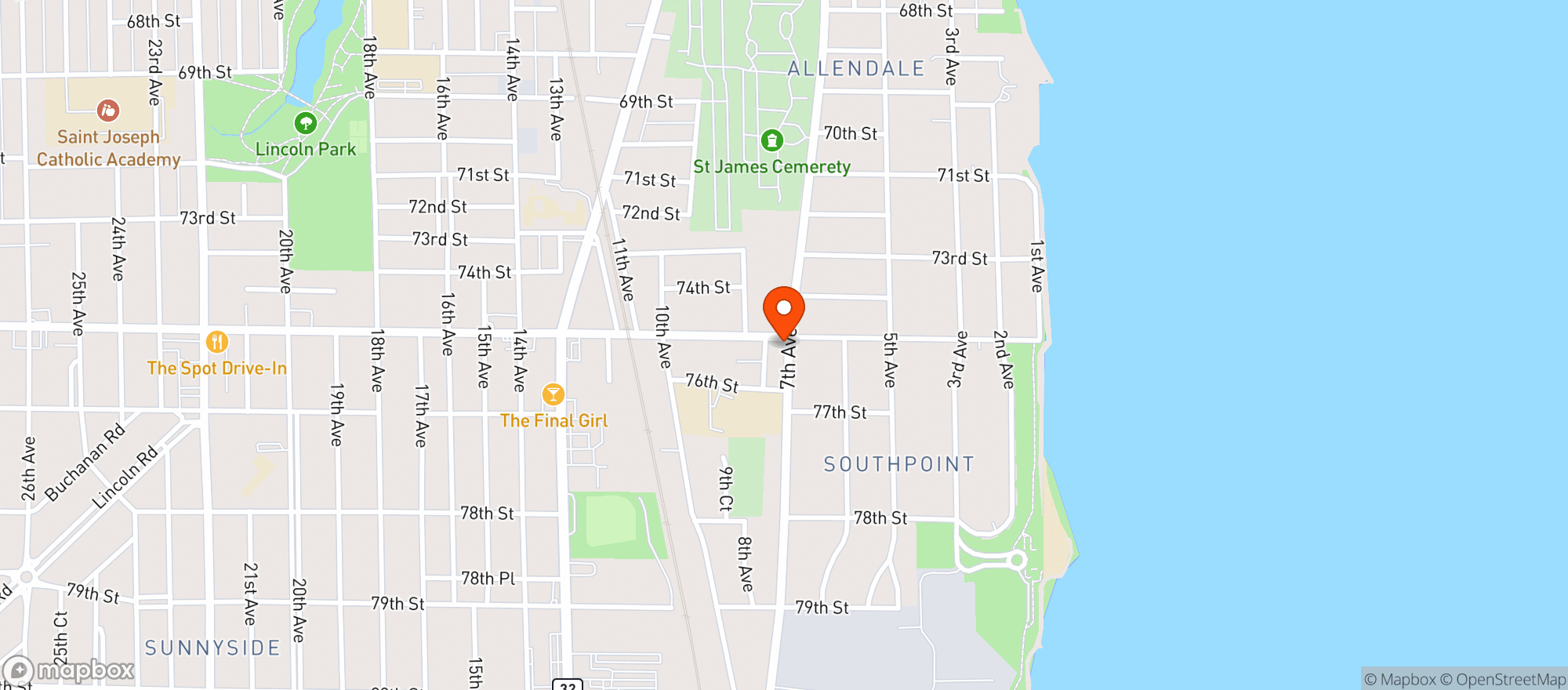 Map showing Morellis Deli