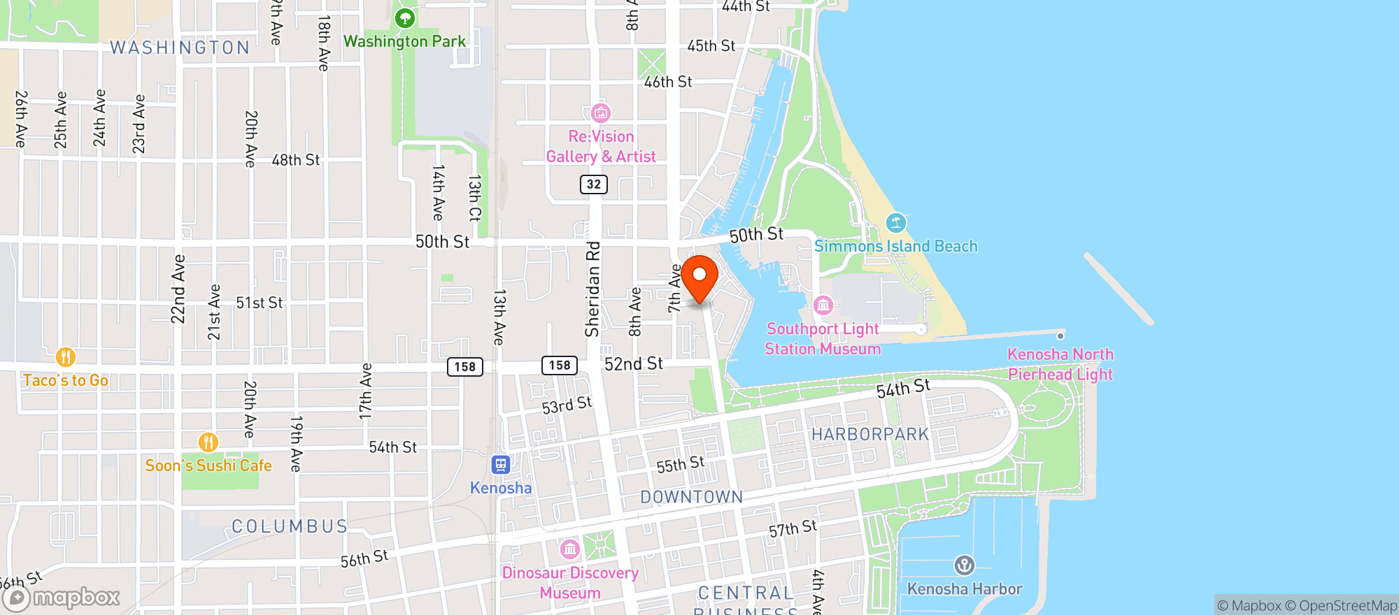 Map showing Captain Mikes