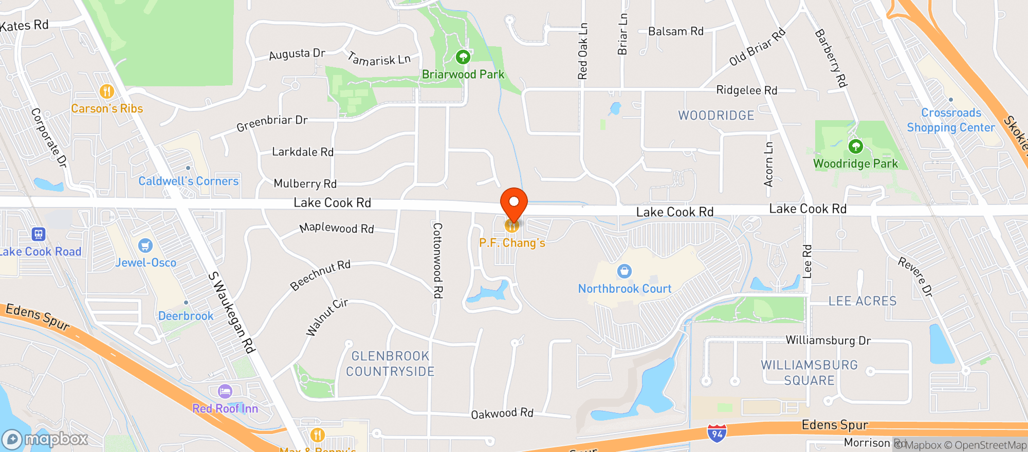 Map showing P F Changs China Bistro #4400