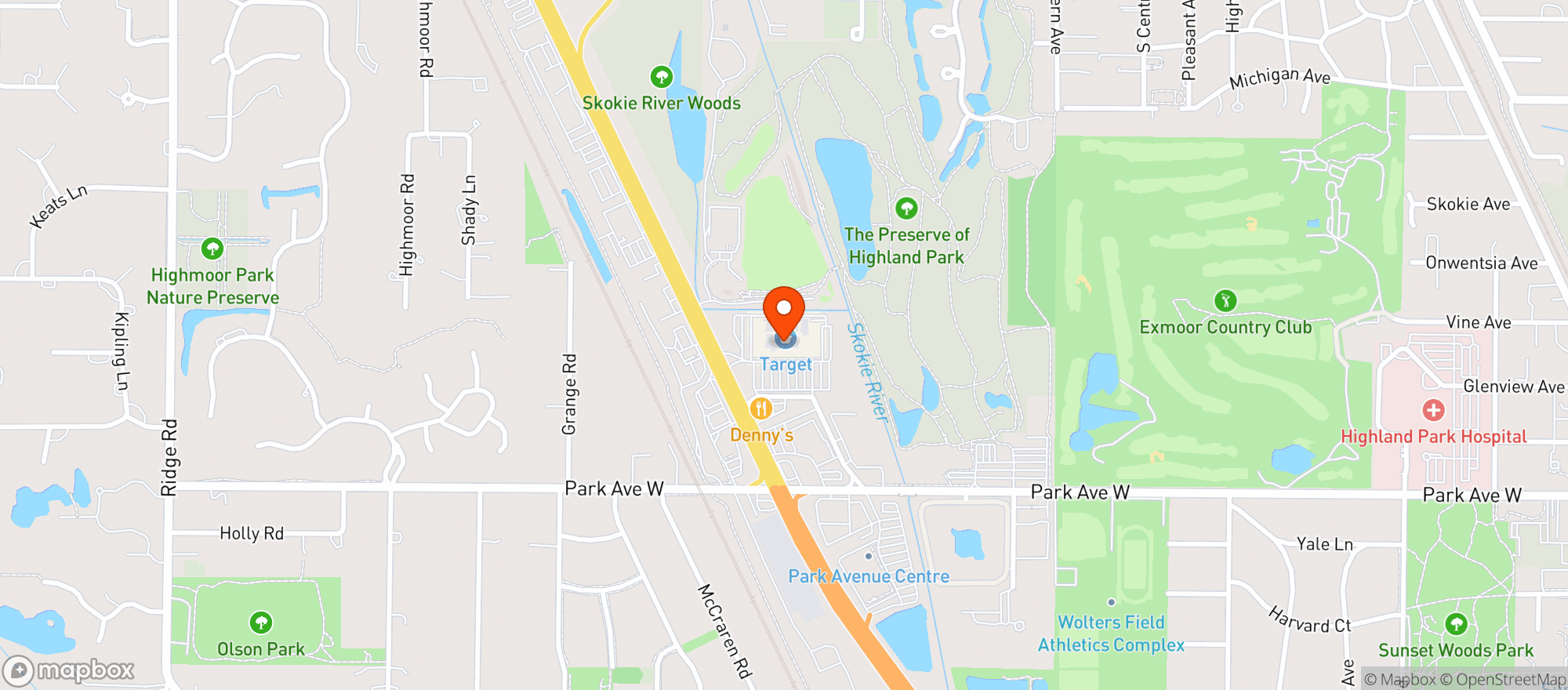 Map showing Target