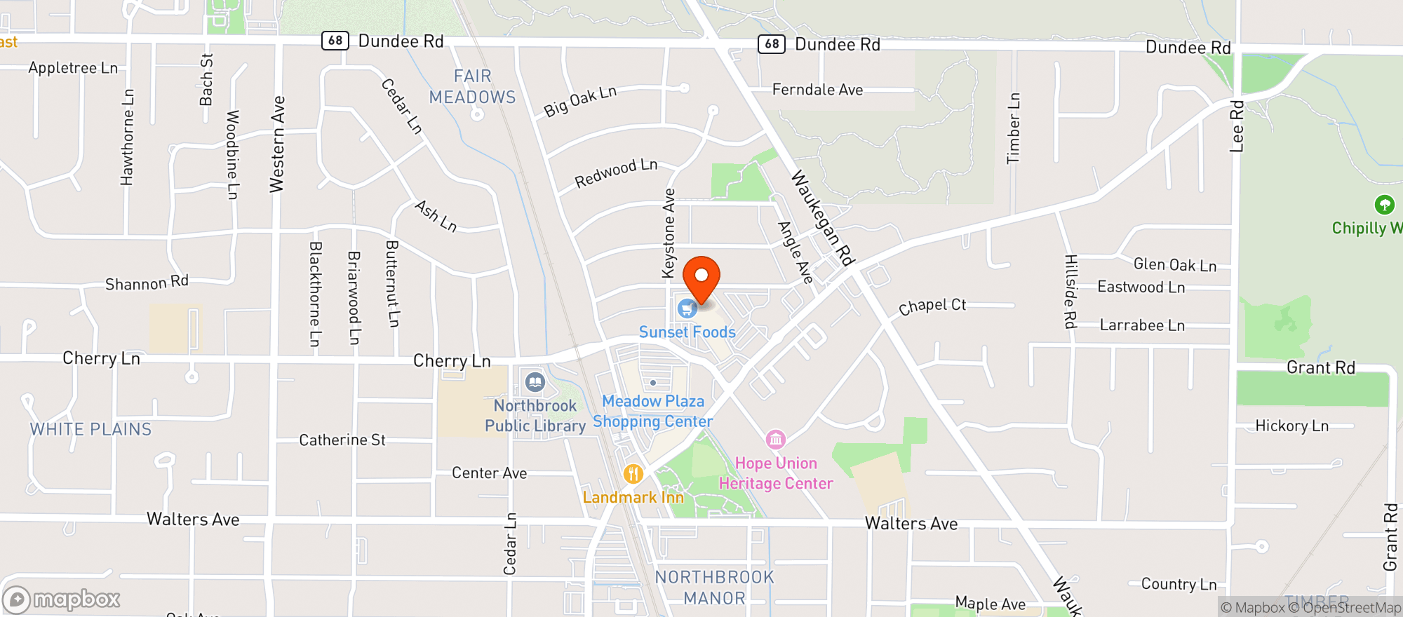 Map showing House 406