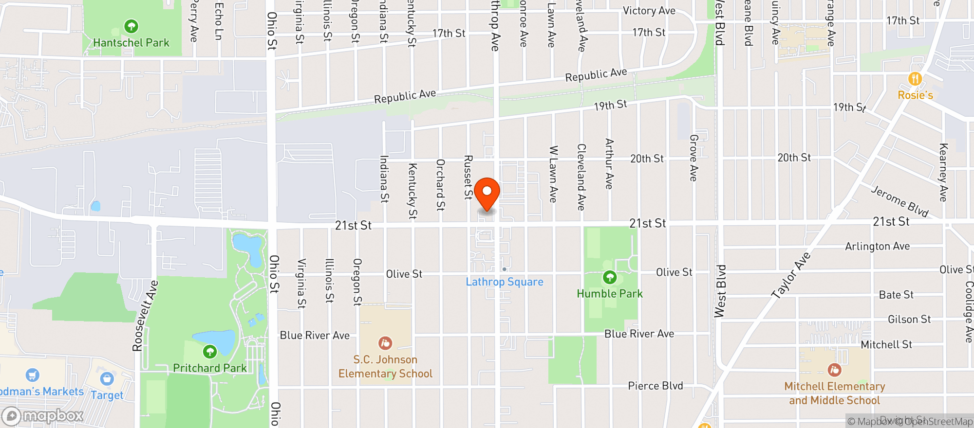 Map showing Arbee S Liquor Store