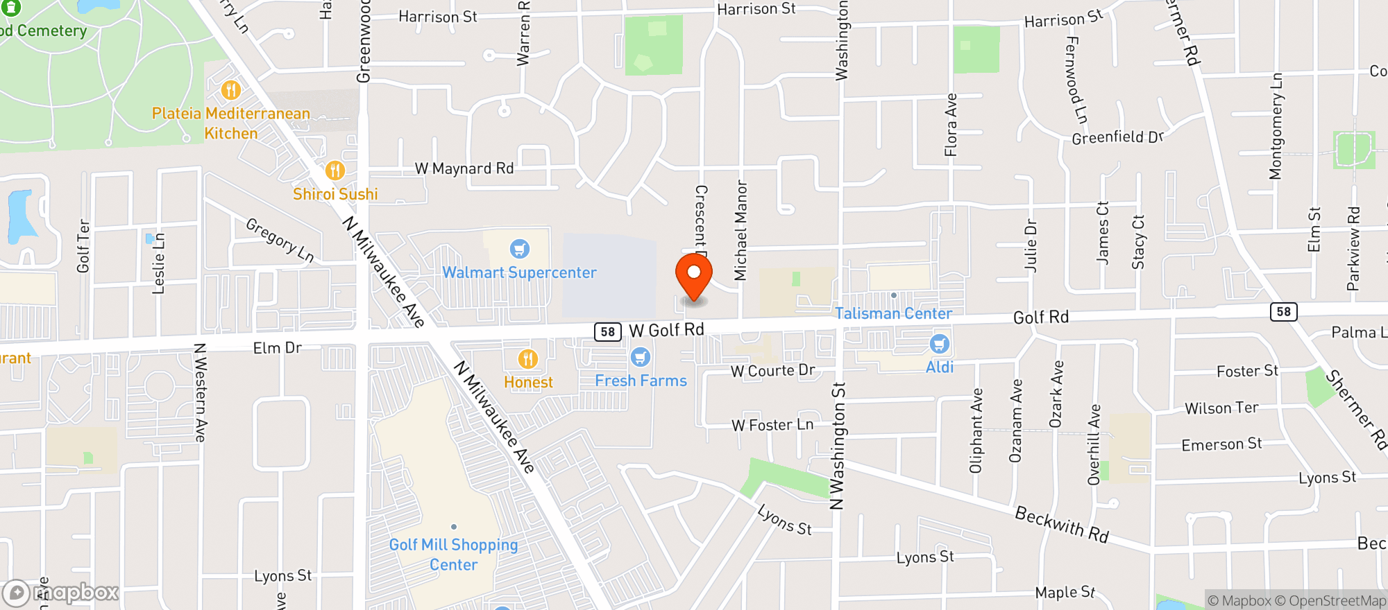Map showing Liquor Barn