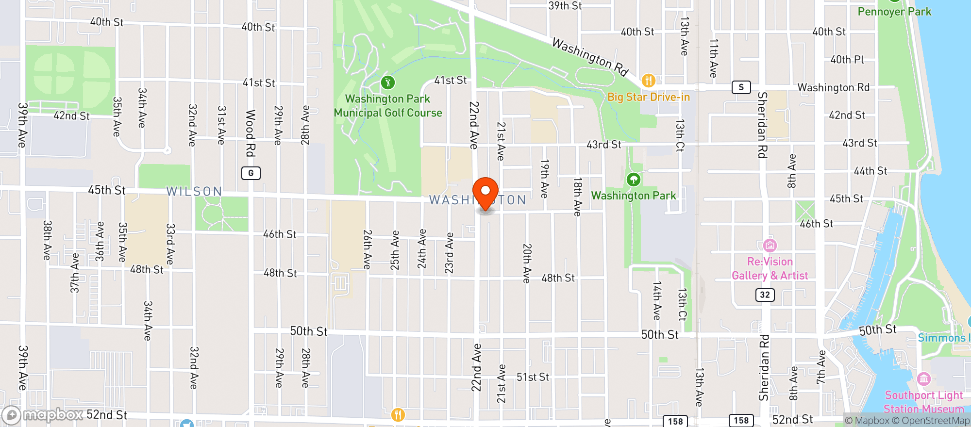 Map showing Mannys Food & Liquor