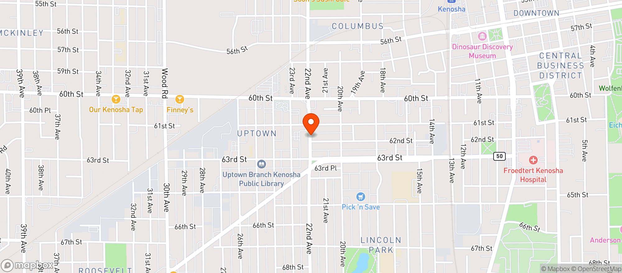 Map showing Uptown Pantry