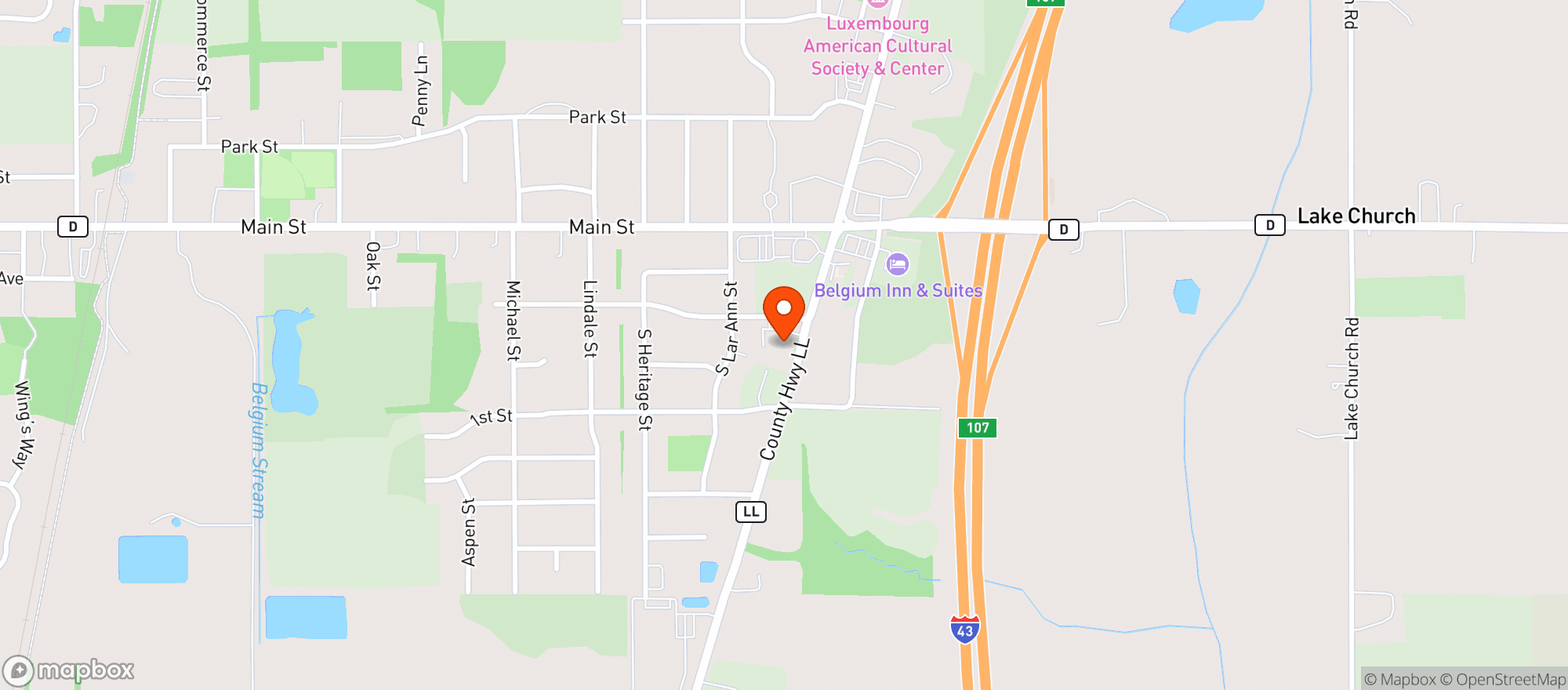 Map showing Kyote S Bar + Grill
