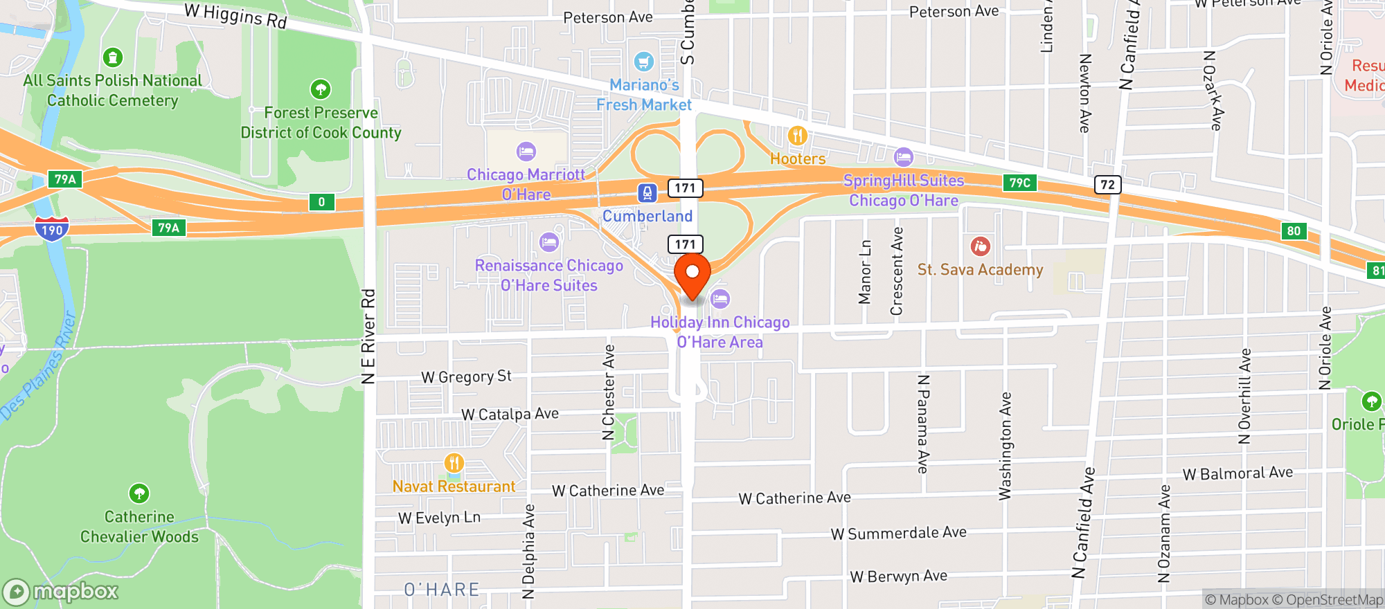 Map showing Bar Louie