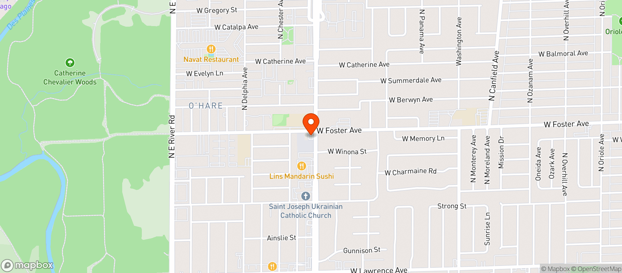 Map showing Rmarts Shell- Norridge