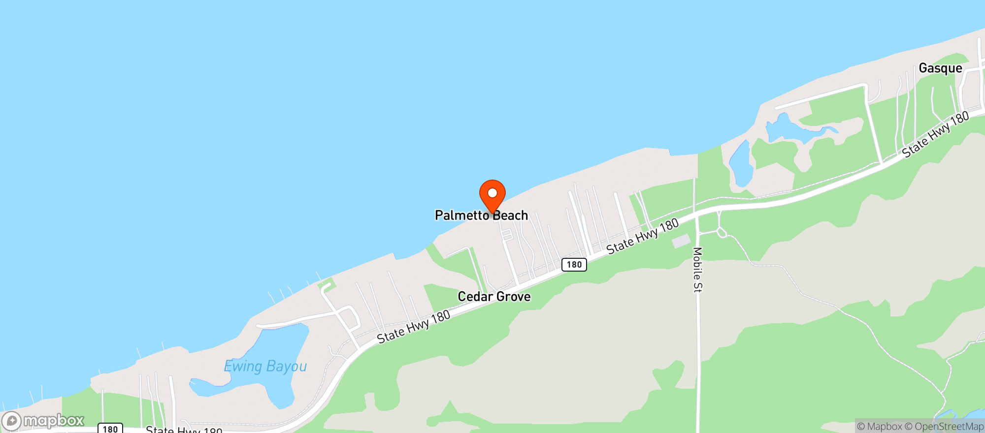 Map showing Jesses On The Bay