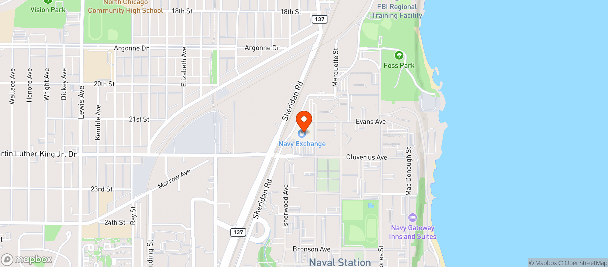 Map showing Gnc