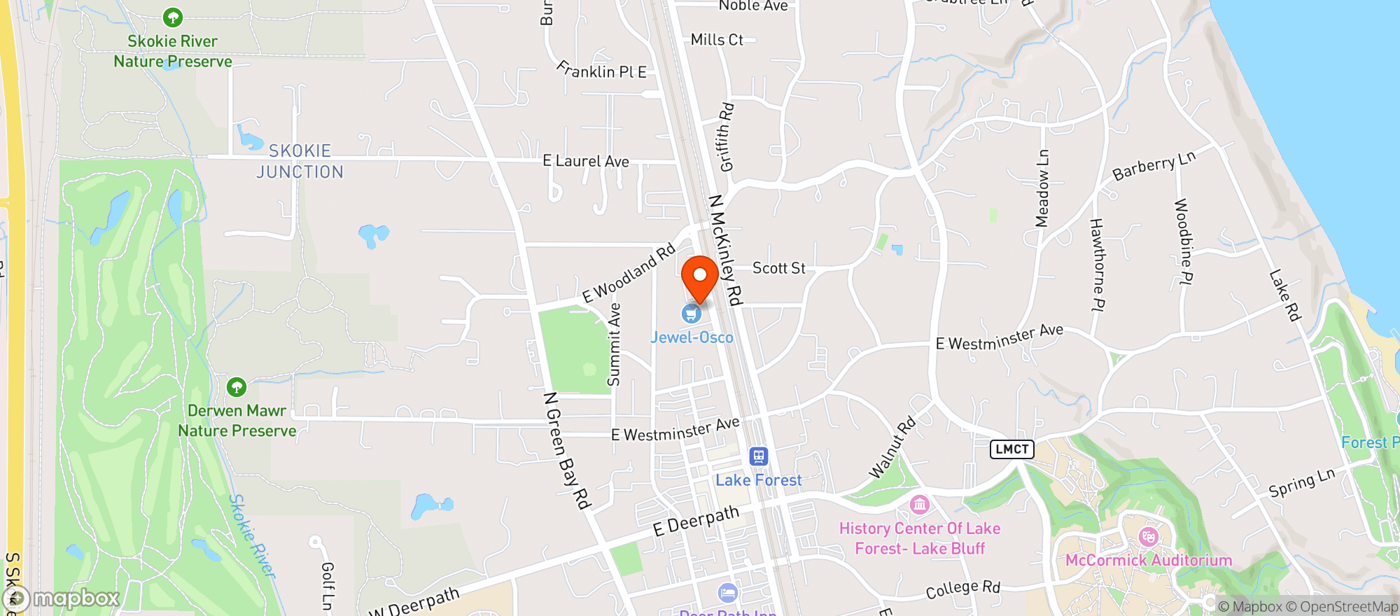 Map showing Osco Drug #3490