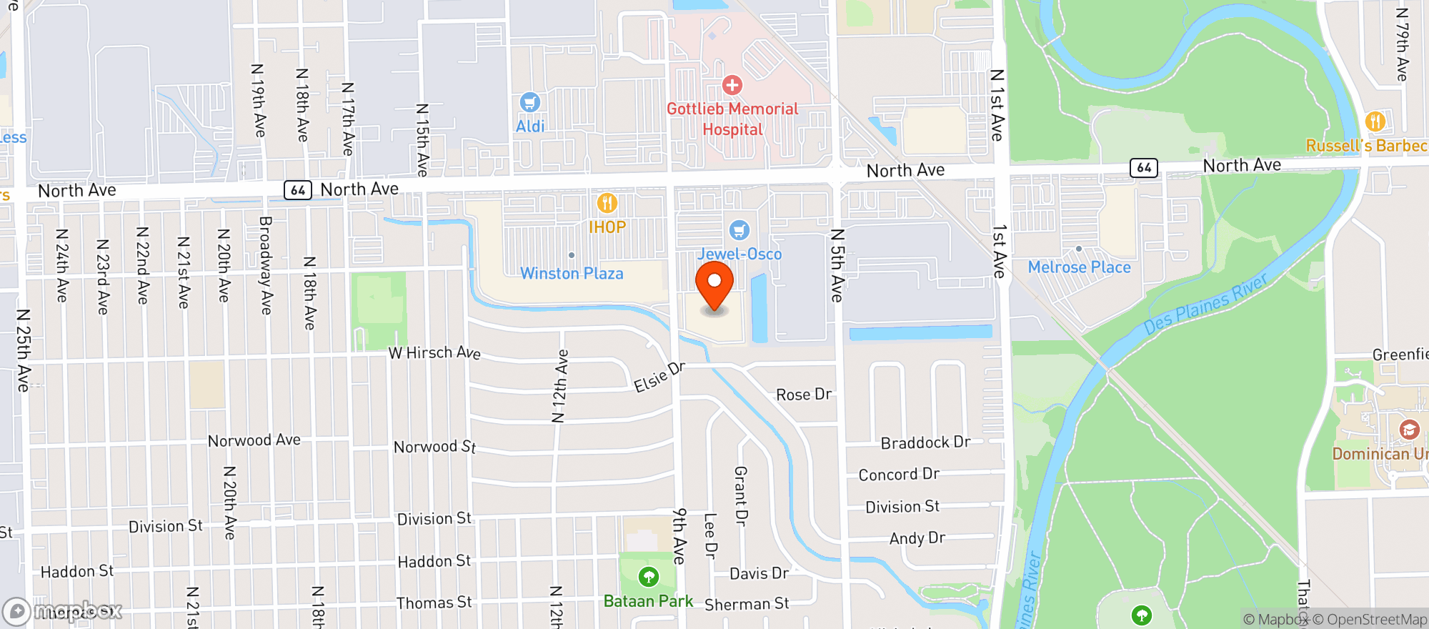 Map showing Target