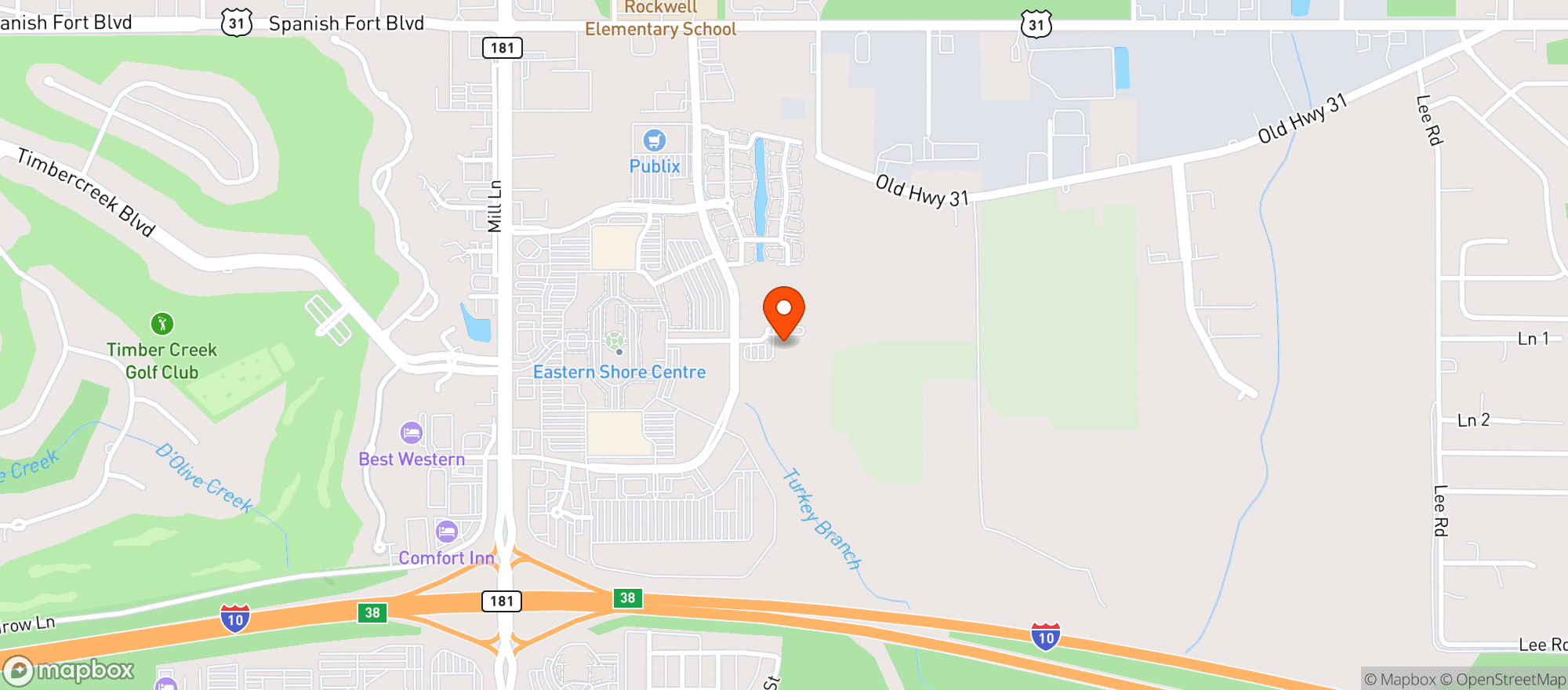 Map showing Alley 25 Bar & Grill