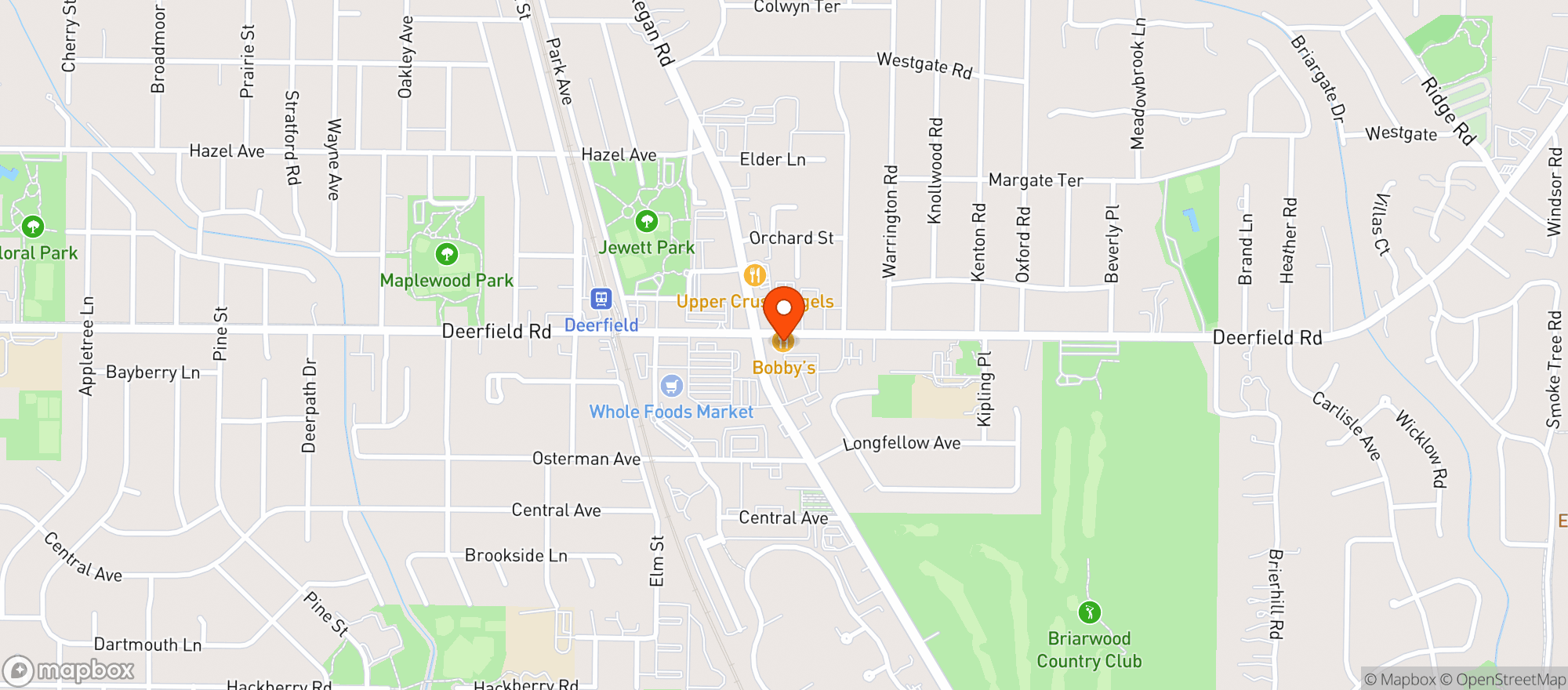 Map showing Field House Kitchen Bar