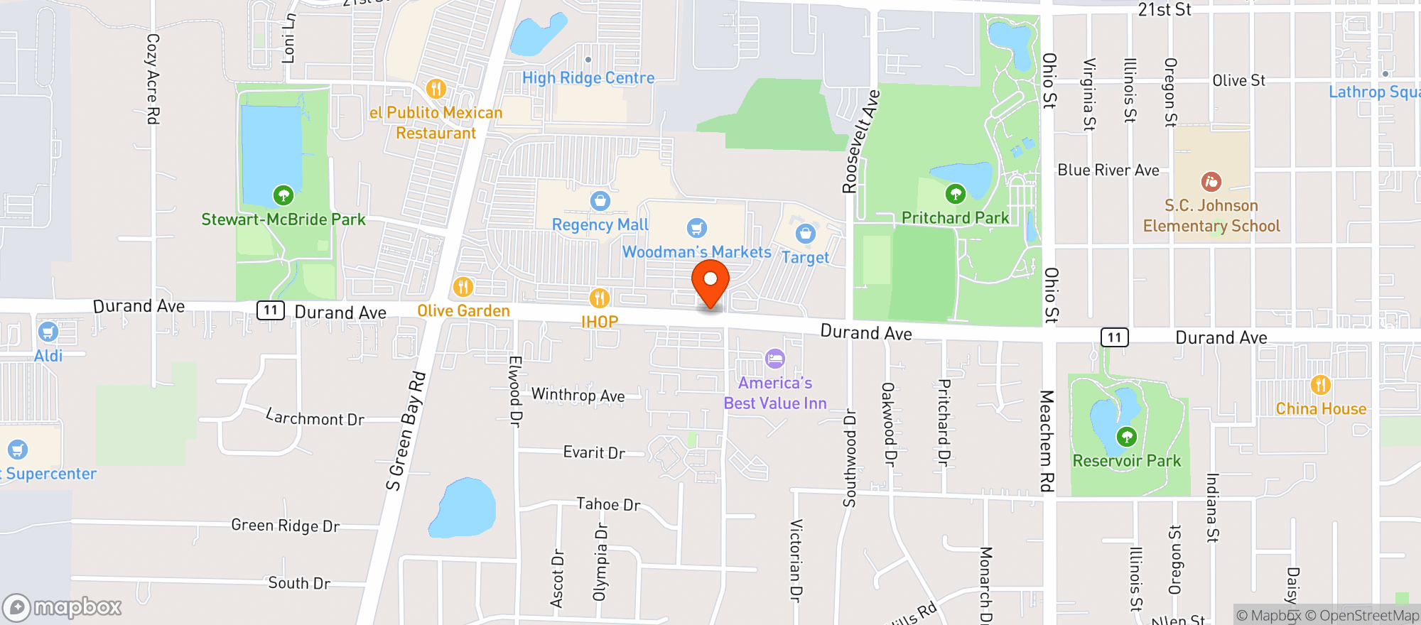 Map showing Gnc