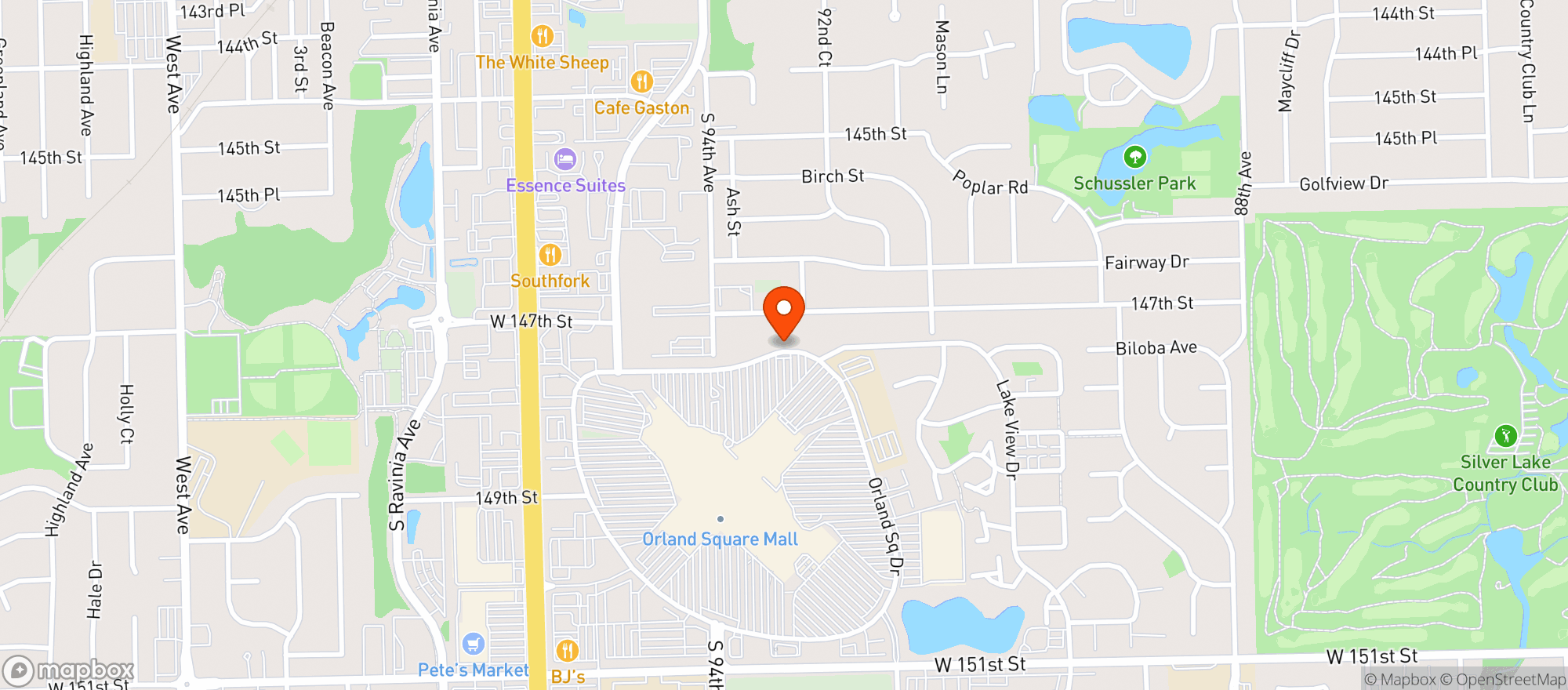 Map showing Cheesecake Factory