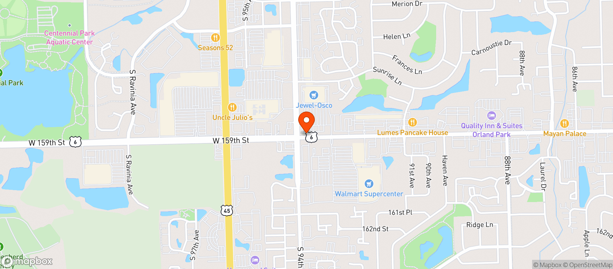 Map showing Osco Drug #3051