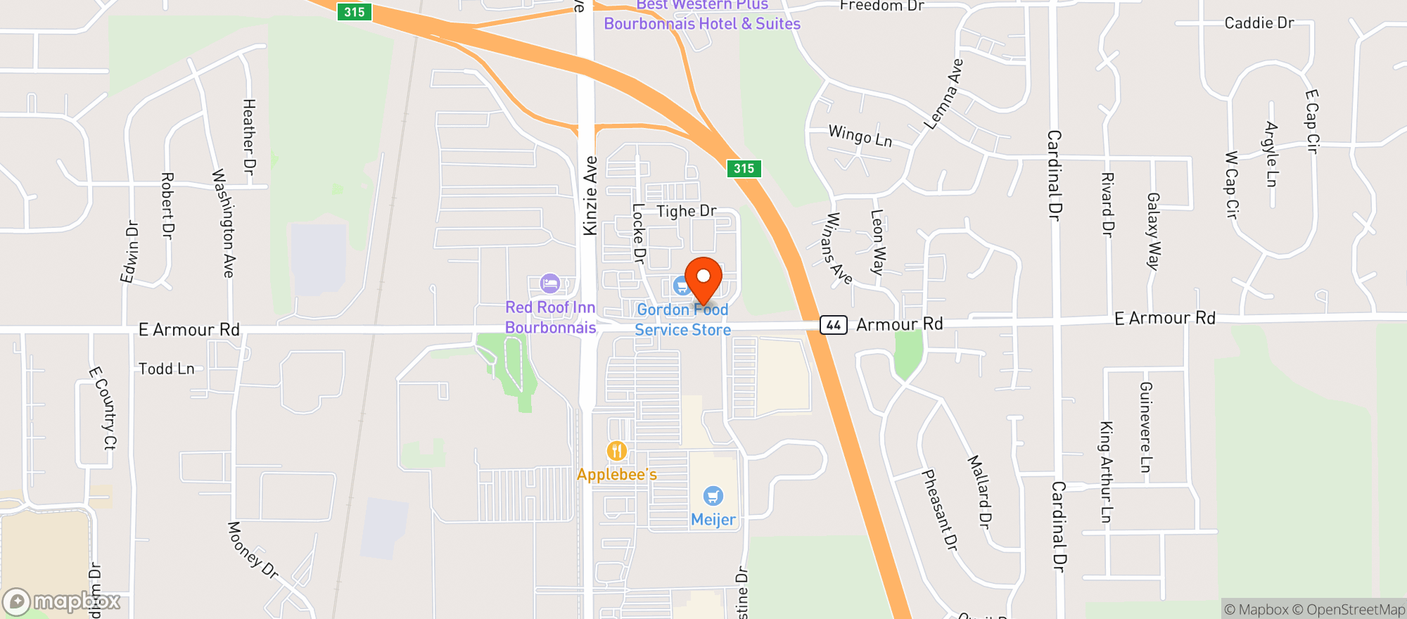 Map showing Phili Dispensary