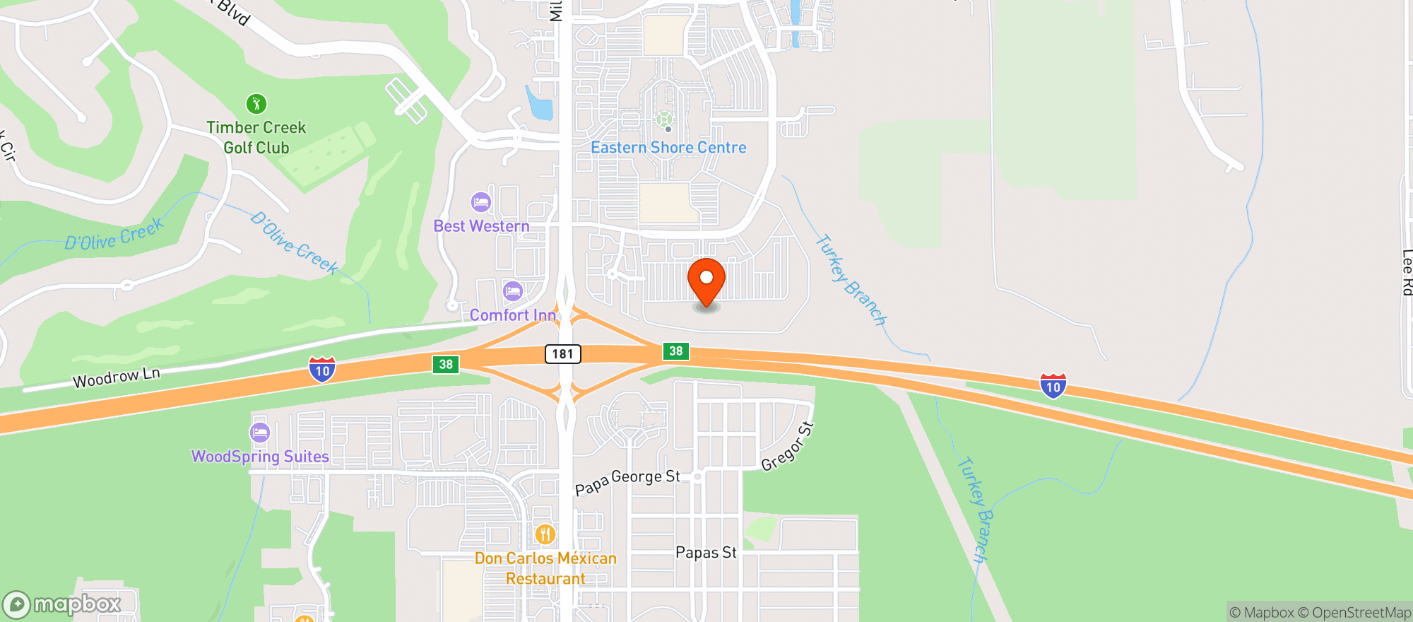 Map showing Gnc - 6540 - Eastern Shore Plaza