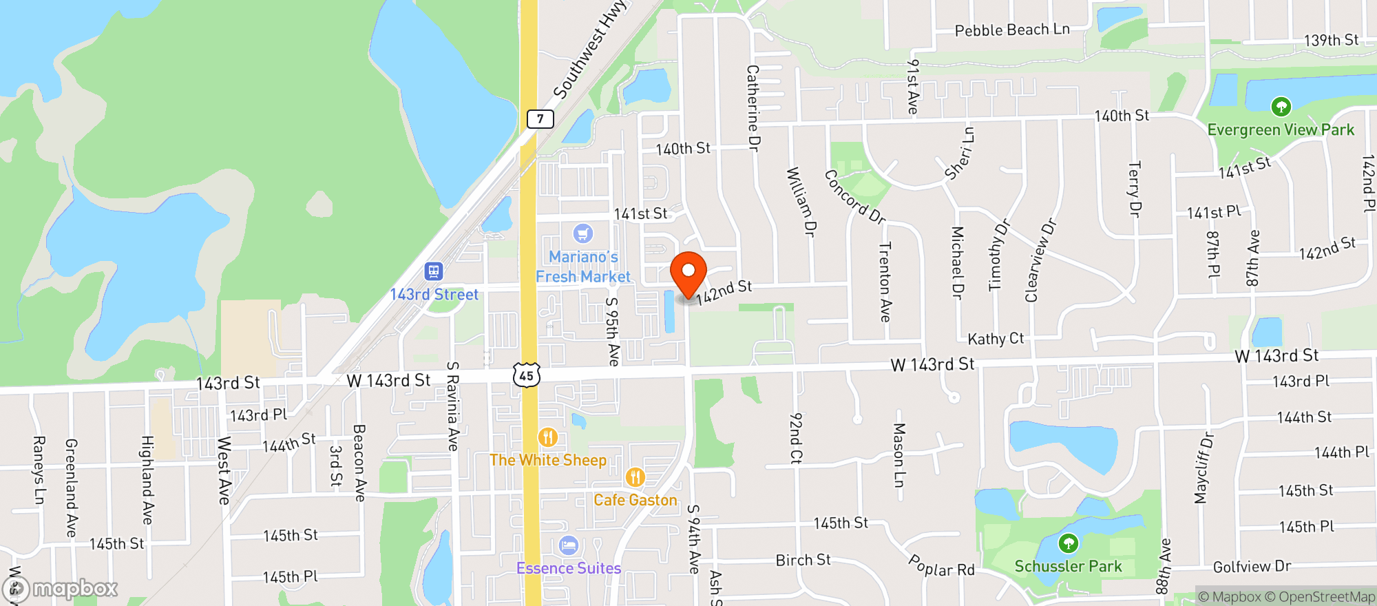 Map showing Marianos Fresh Market