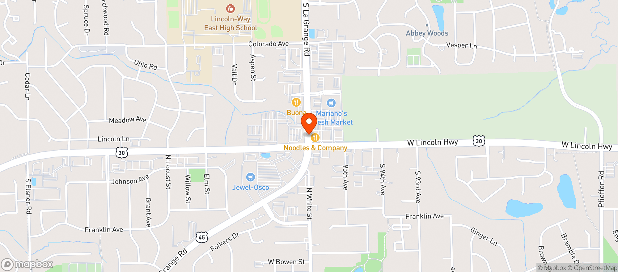 Map showing MARIANOS FRESH MARKET