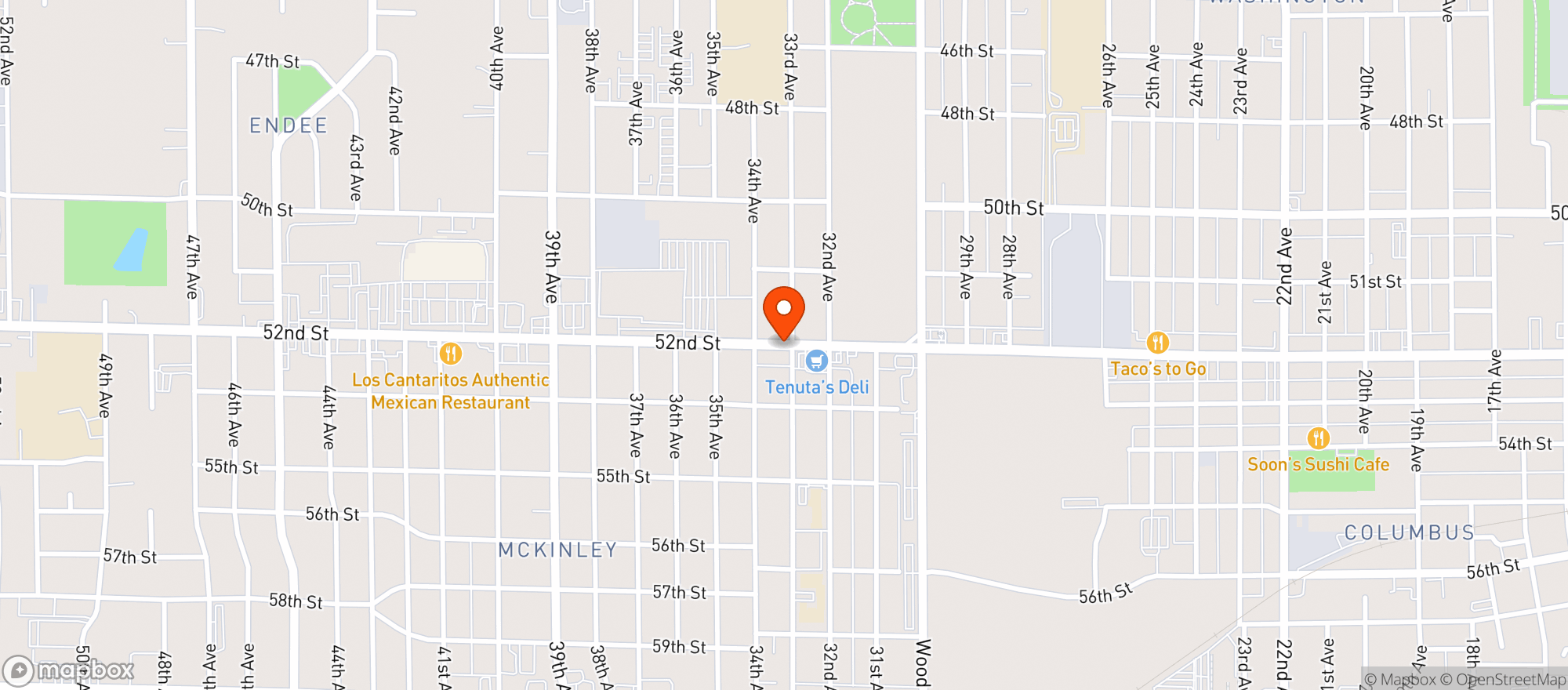 Map showing Rons Place