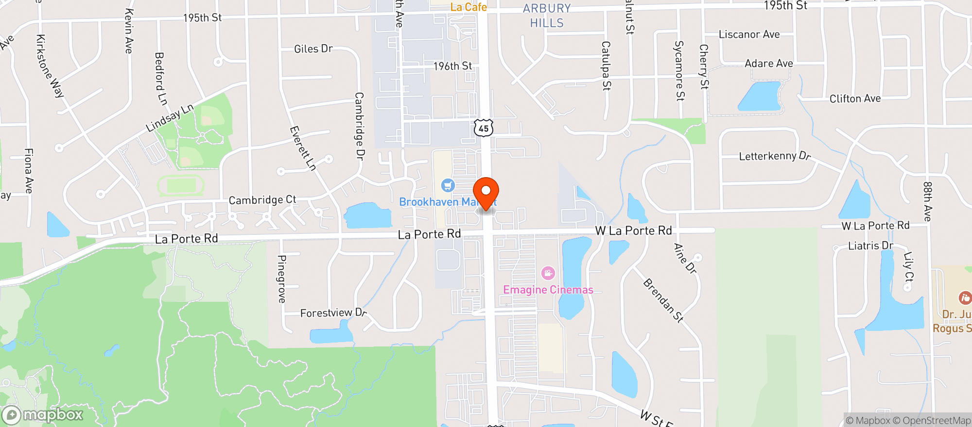 Map showing BROOKHAVEN MARKETPLACE II