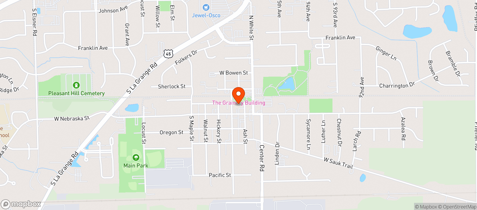 Map showing Fat Rosies