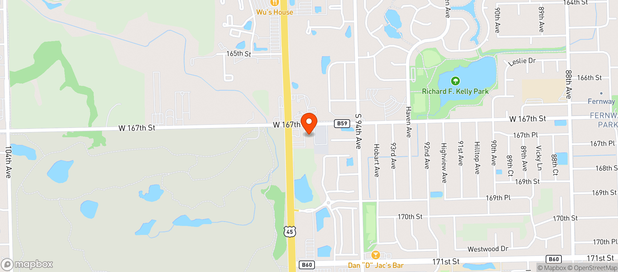 Map showing Stash - Orland Hills