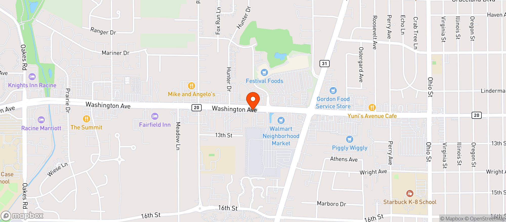 Map showing Los Mariachis Mexican Restaurant