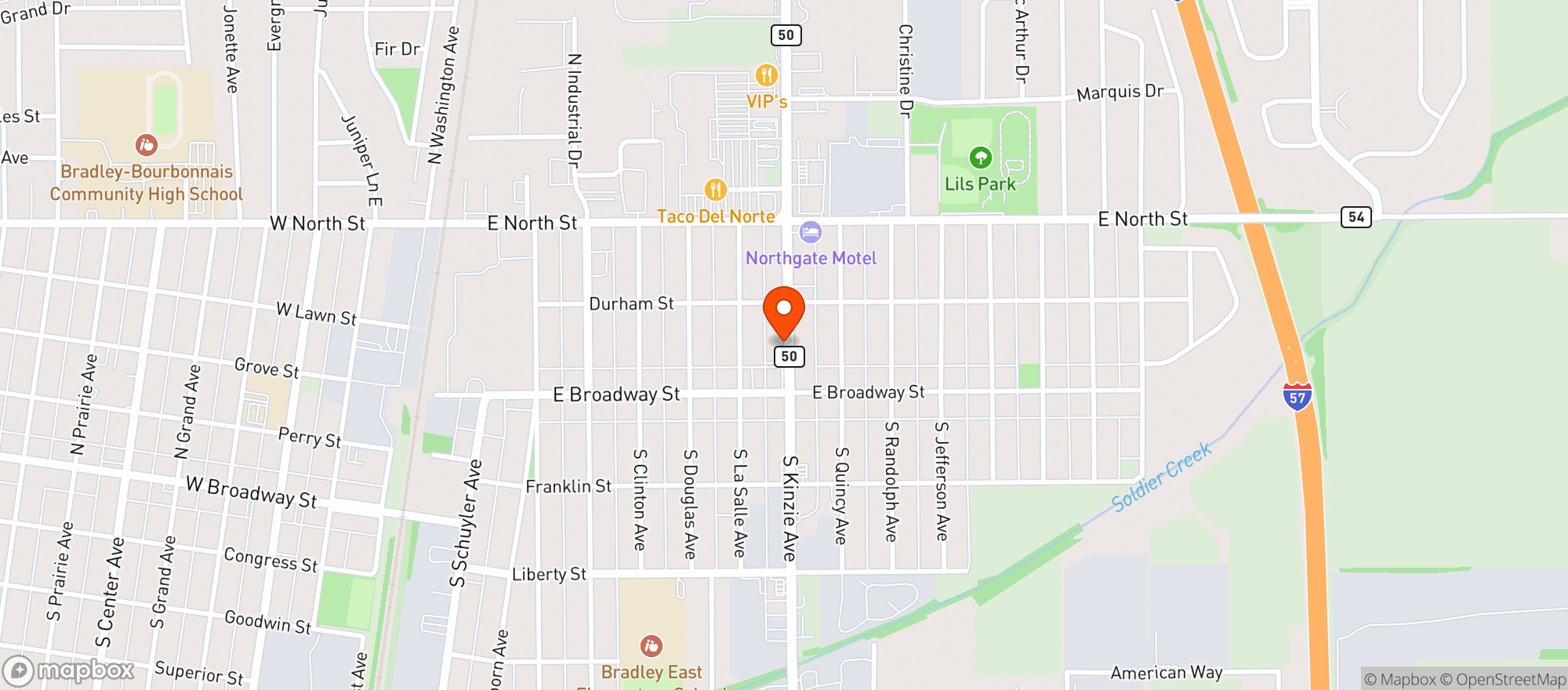 Map showing Little Pig & Barrel Room