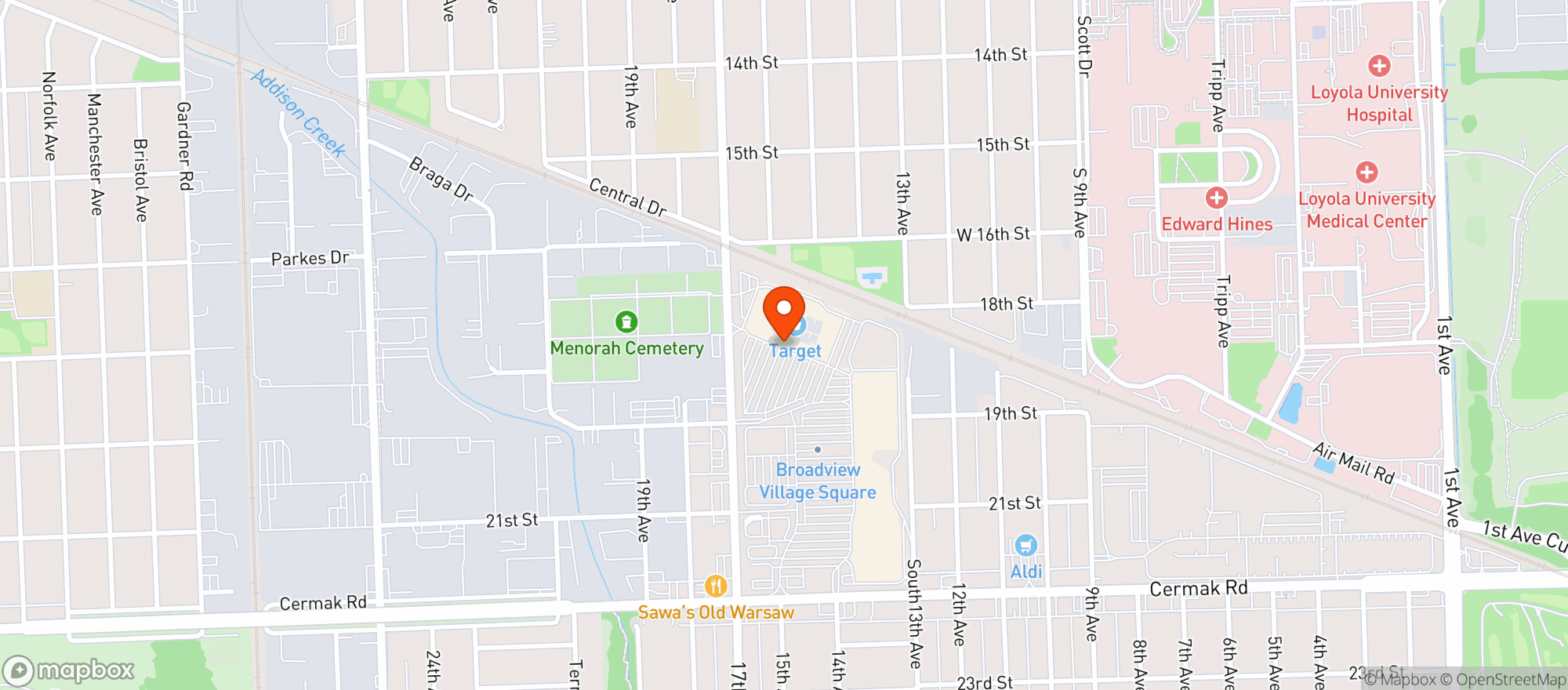 Map showing Target