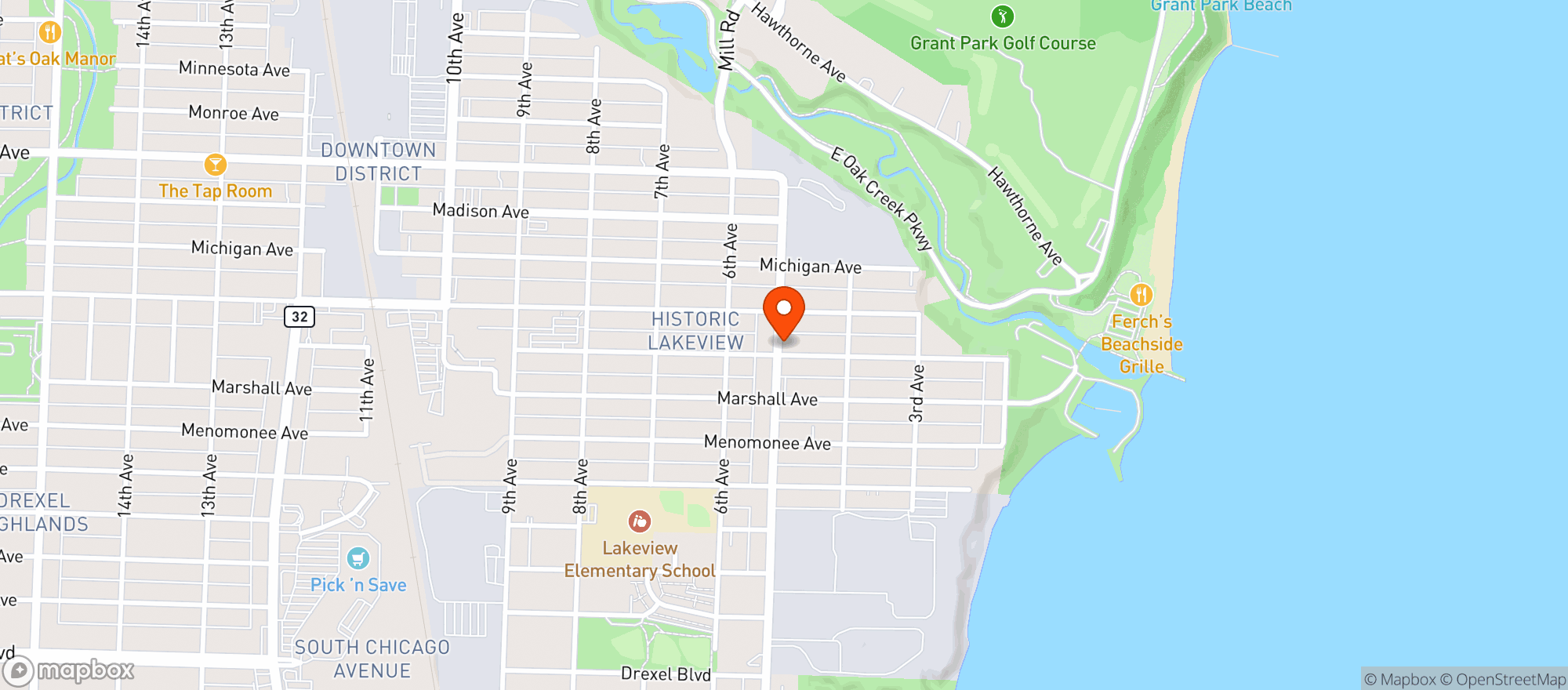 Map showing Bj Liquor Store